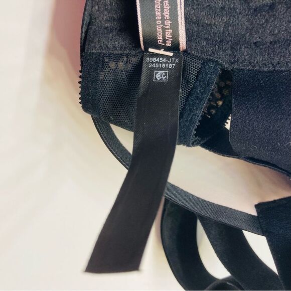 Victoria Secret Banded Lace Very Sexy Push Up Bra Caged Wide Strap Sz 34C Black - Picture 15 of 15